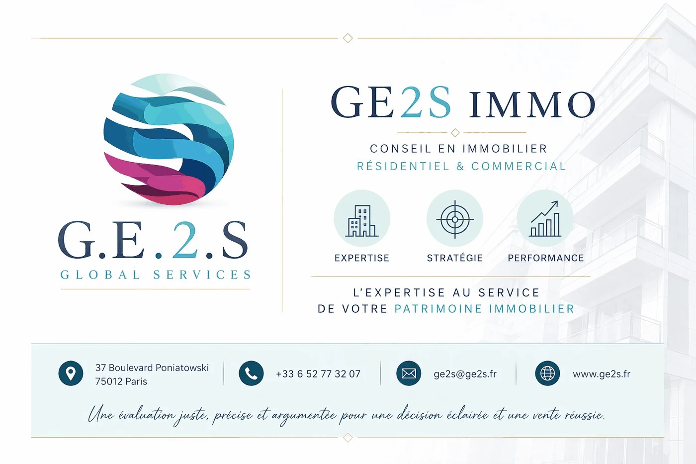 GE2S IMMO : cabinet immobilier indépendant à Paris 12e et en Île-de-France — GE2S IMMO