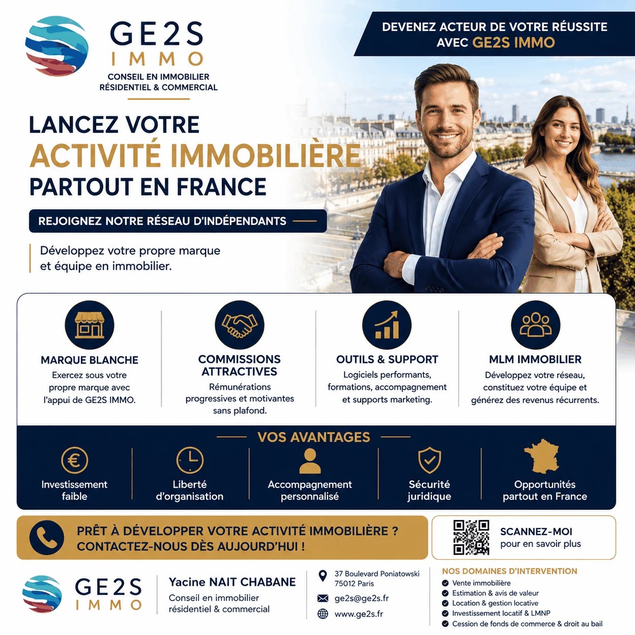 Développer une activité immobilière avec GE2S IMMO : méthode, réseau et terrain — GE2S IMMO
