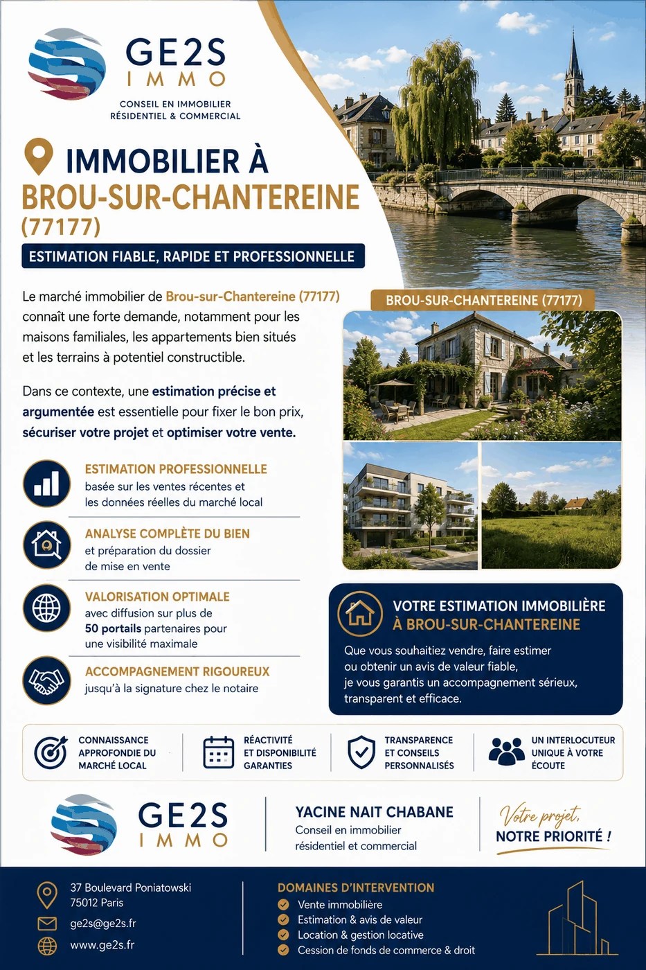Immobilier à Brou-sur-Chantereine : vendre, louer ou investir avec méthode — GE2S IMMO