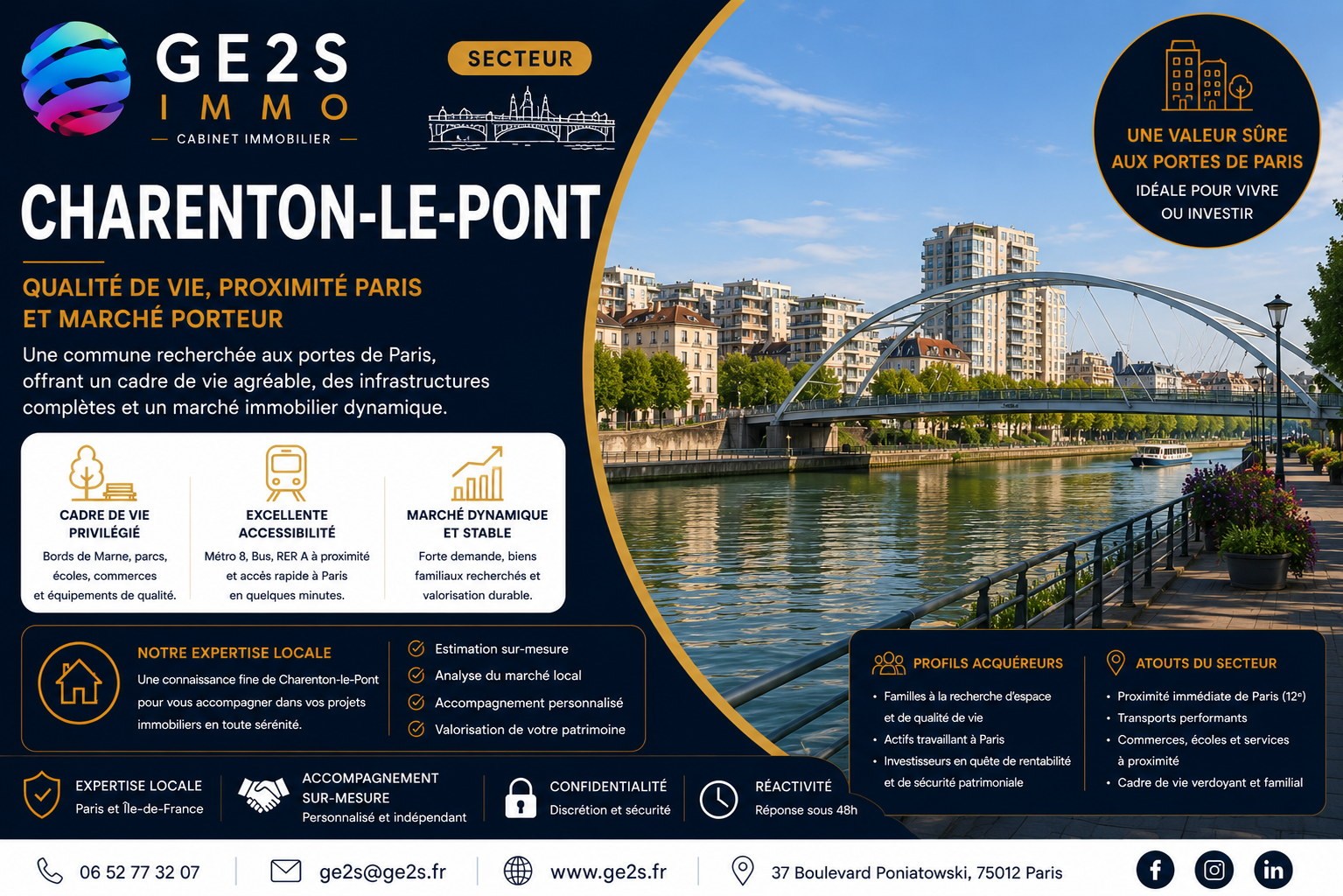 Charenton-le-Pont — visuel secteur GE2S IMMO